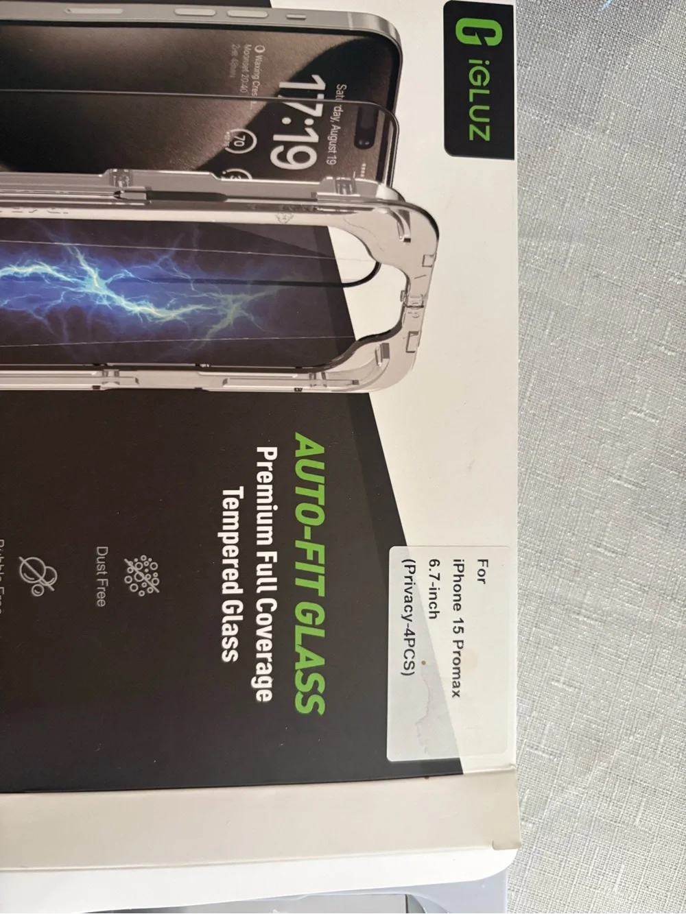 Clear Black Phone Screen Protector and Installation Kit
